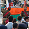 Indien, Grenzschließungszeremonie Attari/Wagah