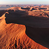 Namib aerial image sunrise