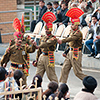 Indien, Grenzschließungszeremonie Attari/Wagah