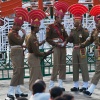 Indien, Grenzschließungszeremonie Attari/Wagah