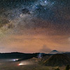 Night shot Bromo Semeru Milky Way