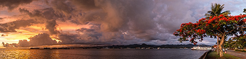 Fiji, Suva, sunset