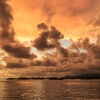 Fiji, Suva, harbour, sunset