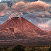 Neuseeland, Tongariro Sonnenuntergang