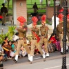 Indien, Grenzschließungszeremonie Attari/Wagah