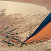 Namib aerial image sunrise