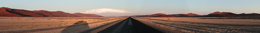 Namib sunset panorama