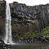 The Water at Svartifoss falls 10 Meters down