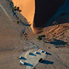 Namib aerial image sunrise