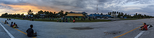 Tuvalu airport panorama