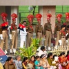 Indien, Grenzschließungszeremonie Attari/Wagah