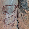 Botswana, Tsodilo Hills, rock paintings