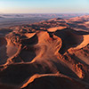 Namib aerial image sunrise