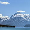 New Zealand, Southern Alps, Mount Cook, Lake Pukaki