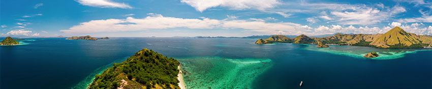 Panorama Komodo archipelag