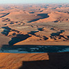 Namib aerial image sunrise