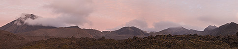 New Zealand, Tongariro sunrise, panorama