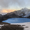 New Zealand, Ruapehu volcano, crater lake