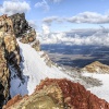 New Zealand, Ruapehu volcano, crater lake