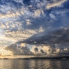 Fiji, Suva, harbour, sunset